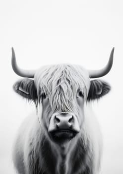 Cattle beef bull white farming portrait cow horn mammal hairy scottish nature scotland highland black field wild animals brown grass head