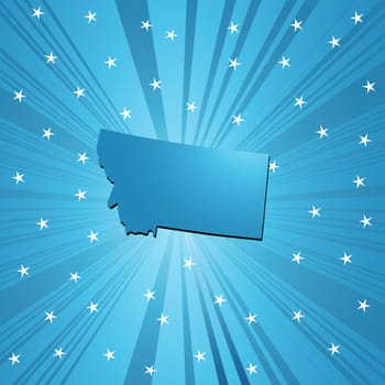 Blue Montana map