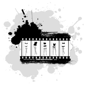 Grunge film strip