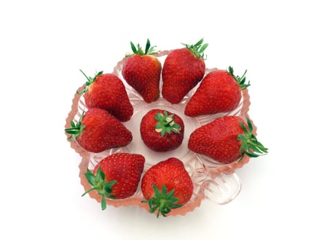 Fresh organic strawberries.