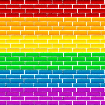 Rainbow wall