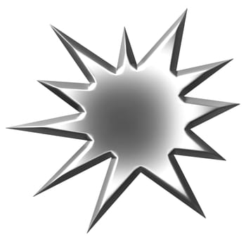 3D Silver Starburst