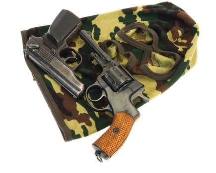 guns and mask