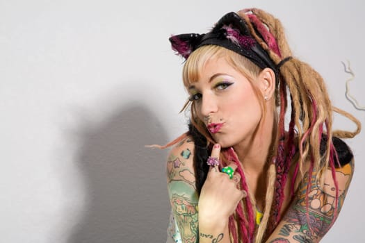 Sexy girl with tattoos