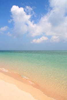 Sea, sand, and clouds