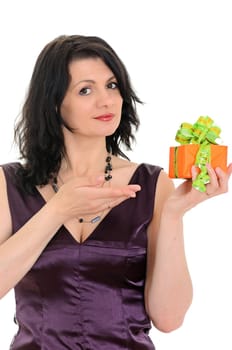 woman with gift