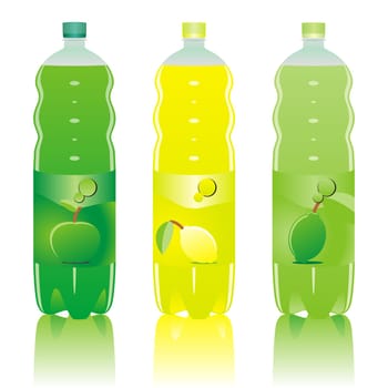 isolated carbonated drinks set