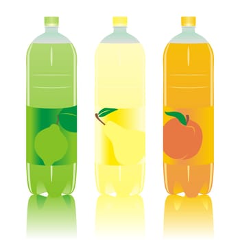 isolated carbonated drinks set