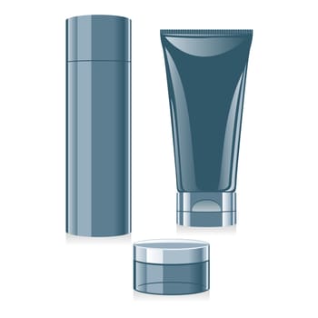 isolated cosmetics set