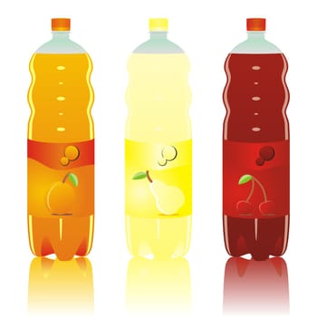 isolated carbonated drinks set