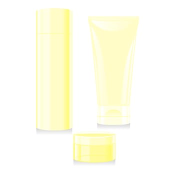 isolated cosmetics set
