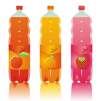 isolated carbonated drinks set
