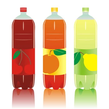 isolated carbonated drinks set