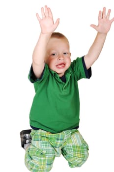 Little boy having fun.