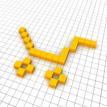 Shopping cart 3d icon