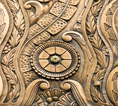 Brass floral building design