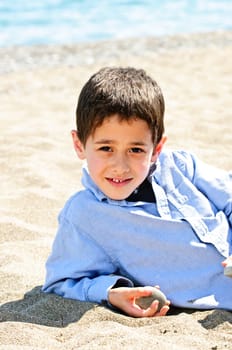 Young boy at beach