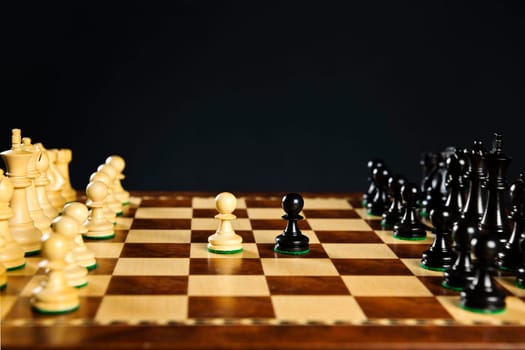 Chess pieces on board