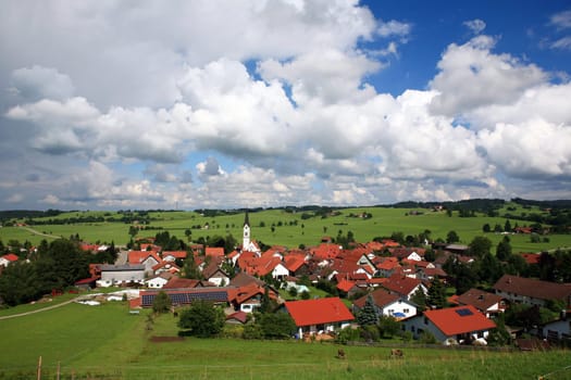 picturesque Frauenzell in the Upper Allgäu