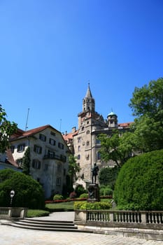 Karl Anton monument in front of the castle