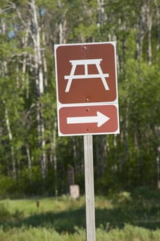 Sign for a picnic site