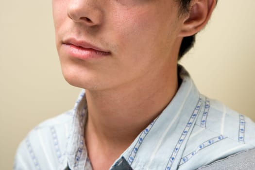 Close up portrait of young Caucasian man.