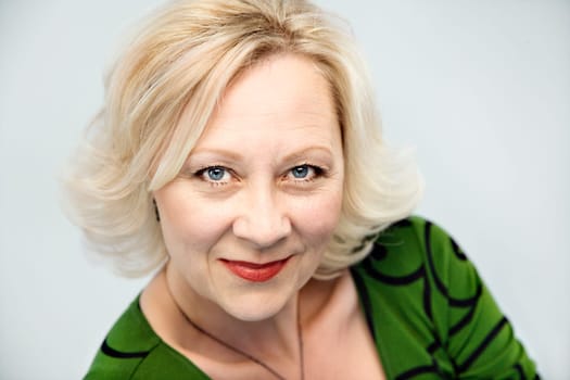 Caucasian middle aged businesswoman portrait.
