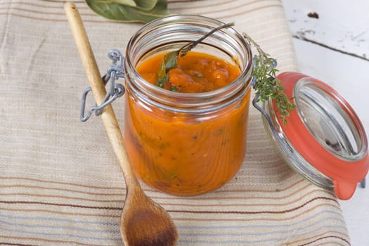 Rhubarb in a jar