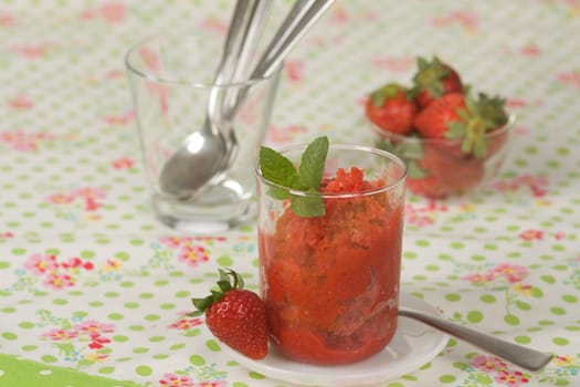 Strawberry sorbet