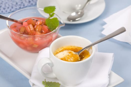 Cream in a spoon