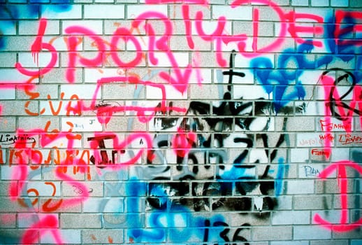 Graffiti on urban wall, Ireland