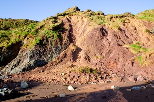 Cliff Erosion, Ballydowane Cove, Copper Coast, Co Waterford, Ireland