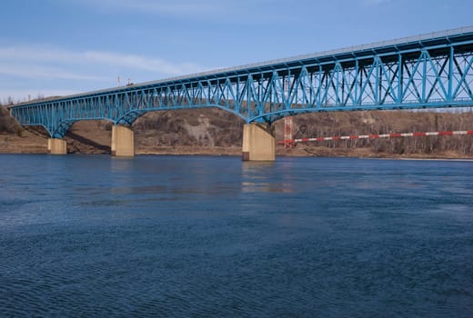Bridge over Fraser River, Taylor, British Columbia, Canada