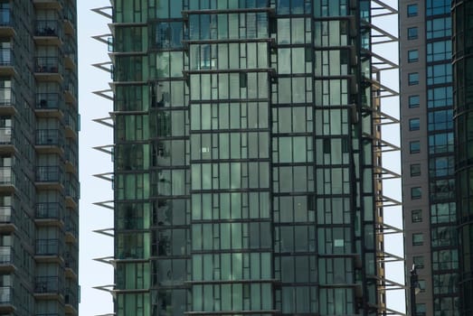 Glass condominium, Vancouver, British Columbia, Canada