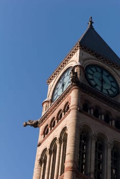 Clock tower of Old City Hall, Toronto, Ontario, Canada