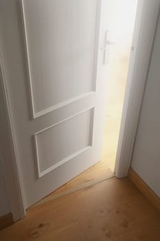 Door cracked open