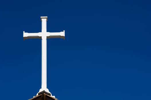 Holy cross on steeple of church, Canada