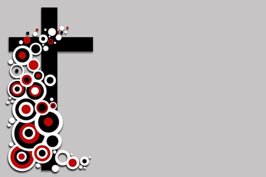 Retro circles and cross