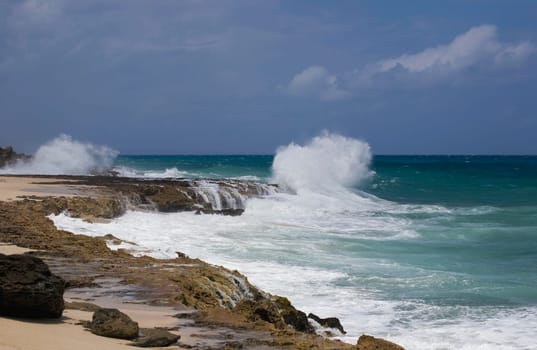 Shoreline and waves  Varadero, Cuba