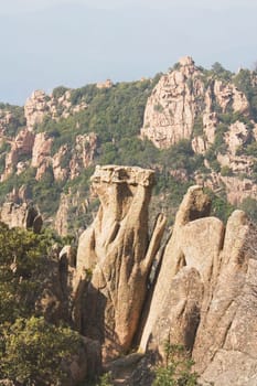 Corsica, France  Calanques rock formations