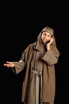 jesus using a cellphone