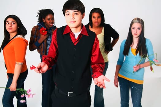 boy having a choice in girlfriend
