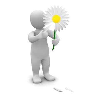 Man and flower