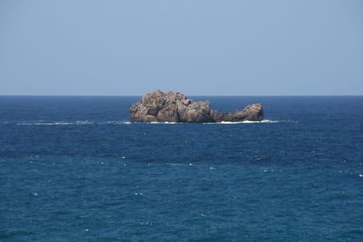 Rock in the surf
