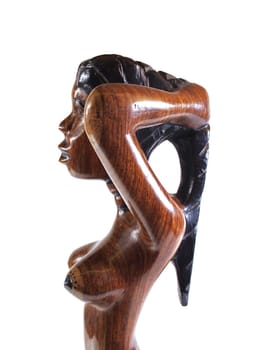 Gambian wood carving on a plain white background.