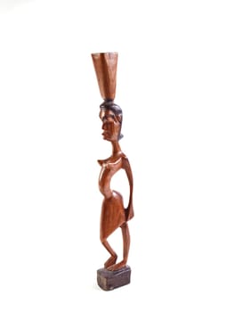 Gambian wood carving on a plain white background.