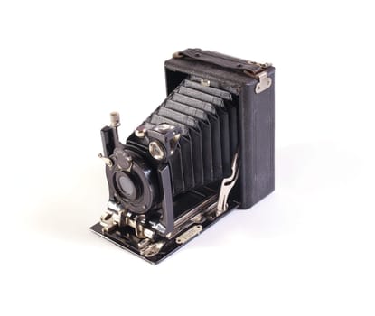Old camera on a plain white background.
