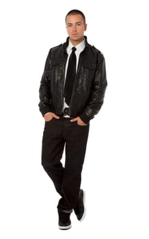 Trendy Young Man on White