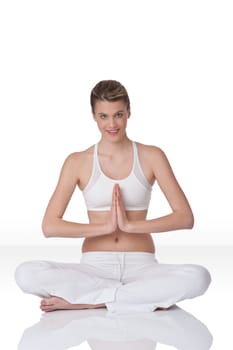 Fitness - Young woman in yoga position