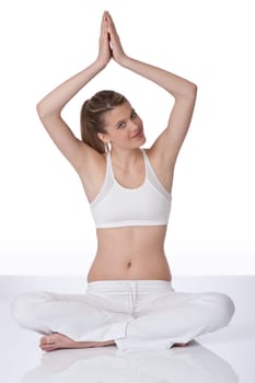 Fitness - Young woman in yoga position